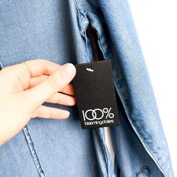 Sanctuary lace up chambray top size XS - Picture 4 of 7